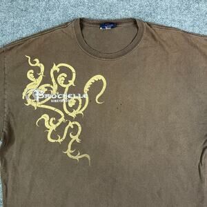 Yesterdays T-Shirt Mens XXL Brown Rochelle Vineyards Winery Graphic Tee Casual